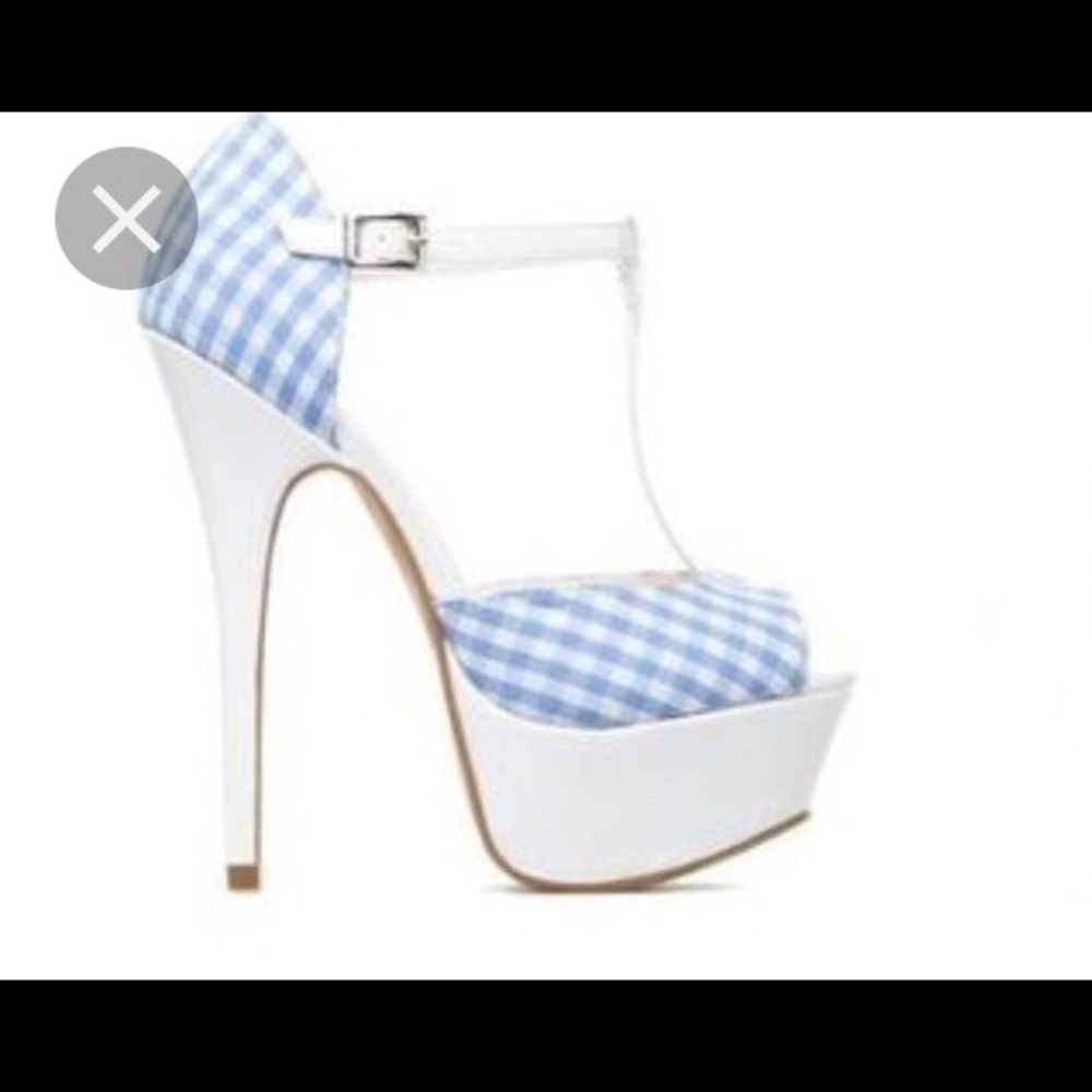 Shoe Dazzle T-Bar Ankle Strap Heel - Minnie